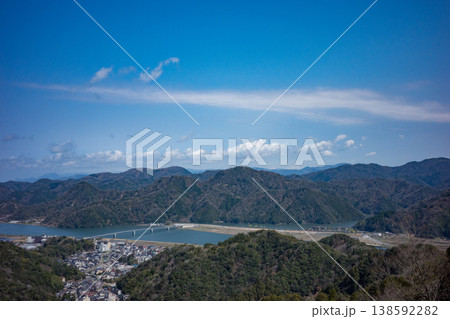 兵庫県豊岡市城崎温泉のロープウェイの展望台から眺めた豊岡市内 兵庫県豊岡市城崎温泉のロープウェイの展望台から眺めた豊岡市内 138592282