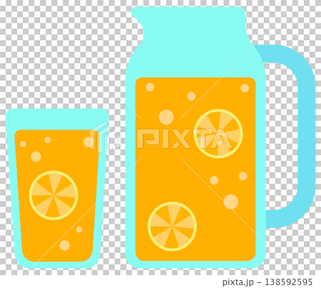 Fresh Orange Juice Pitcher and Glass for Kids Picnic Party Summer Drink Fresh Orange Juice Pitcher and Glass for Kids Picnic Party Summer Drink 138592595
