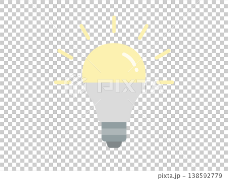 An illustration of a glowing LED light bulb icon. 138592779