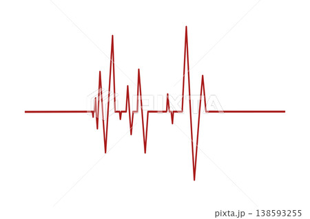 Part of heart beat diagram. Electrocardiogram chart. Cardiac rhythm red line. Cardio test sign. Cardiology hospital symbol. Healthcare concept. Vector graphic illustration 138593255