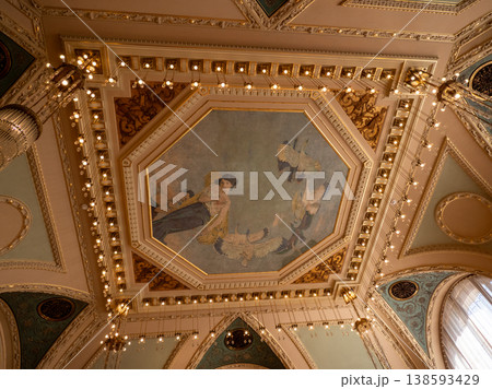 Luxurious interior of the Municipal House in Prague, Czech Republic Luxurious interior of the Municipal House in Prague, Czech Republic 138593429
