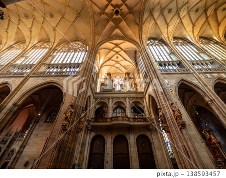 St. Vitus Cathedral in Prague Castle, Czech Republic, a historic Gothic landmark. 138593457