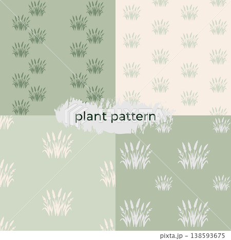 Minimal botanical patterns perfect for eco design, textile and packaging. Minimal botanical patterns perfect for eco design, textile and packaging. 138593675