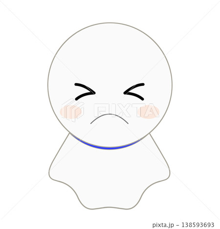 困り顔のてるてるぼうずのイラスト素材 困り顔のてるてるぼうずのイラスト素材 138593693