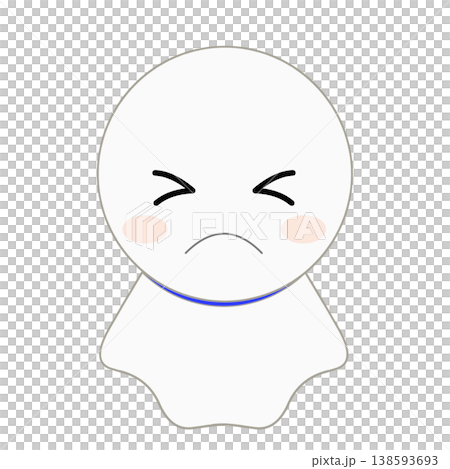 困り顔のてるてるぼうずのイラスト素材 困り顔のてるてるぼうずのイラスト素材 138593693