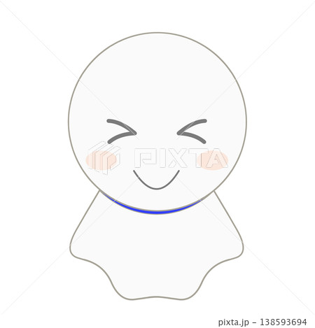 両目ウィンク笑顔のてるてるぼうずのイラスト素材 両目ウィンク笑顔のてるてるぼうずのイラスト素材 138593694