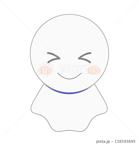 両目ウィンク笑顔のてるてるぼうずのイラスト素材 両目ウィンク笑顔のてるてるぼうずのイラスト素材 138593695