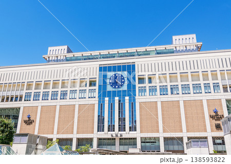 北海道札幌市 札幌の玄関口 晴天のJR札幌駅南口 北海道札幌市 札幌の玄関口 晴天のJR札幌駅南口 138593822