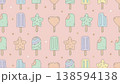 Cute Pastel Popsicle Pattern Illustration 138594138
