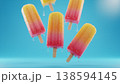 Colorful Floating Fruit Popsicles 3D Render 138594145