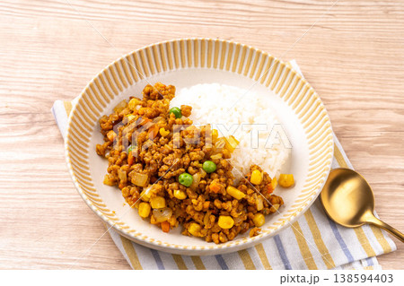 大豆ミートのキーマカレー 138594403