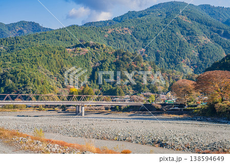 川根本町の大井川鐡道千頭駅周辺の街並み(静岡県) 川根本町の大井川鐡道千頭駅周辺の街並み(静岡県) 138594649