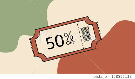 Stylized Coupon on Abstract Background 138595138