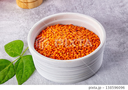 Raw dry red lentil in the bowl Raw dry red lentil in the bowl 138596096