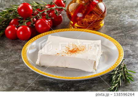 Greek traditional soft feta cheese 138596264