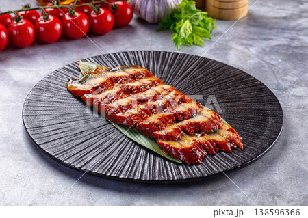 Grilled eel with unagi sauce 138596366