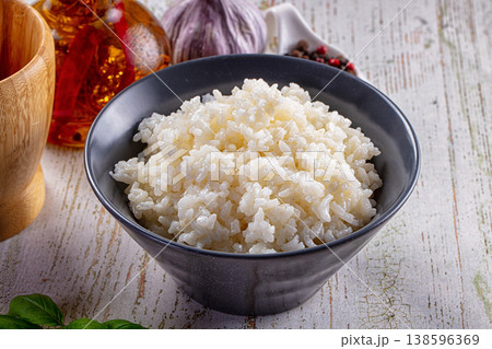 Steamed white rice in the bowl Steamed white rice in the bowl 138596369