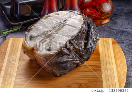 Gourmet Smoked sturgeon fish fillet Gourmet Smoked sturgeon fish fillet 138596383