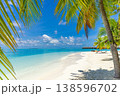 Radiant maldives beach summer travel background, breathtaking relaxing nature scenic tropical paradise landscape 138596702