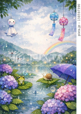 梅雨のイメージイラスト 138597390