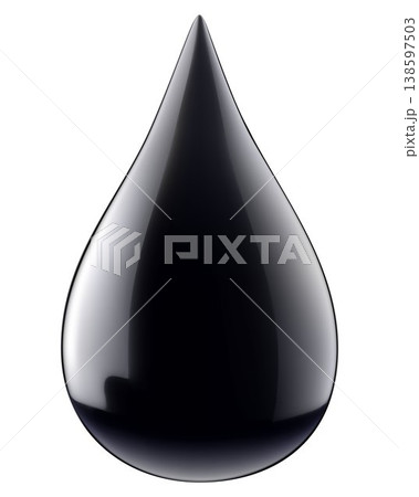 Black oil, petroleum drop isolated on white background. Shiny Droplet, icon of drop of crude oil or petroleum, black crude oil drop. Realistic 3d-rendering vector illustration Black oil, petroleum drop isolated on white background. Shiny Droplet, icon of drop of crude oil or petroleum, black crude oil drop. Realistic 3d-rendering vector illustration 138597503