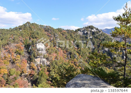山梨県 白砂山からみた羅漢寺山(弥三郎岳)の眺め 山梨県 白砂山からみた羅漢寺山(弥三郎岳)の眺め 138597644