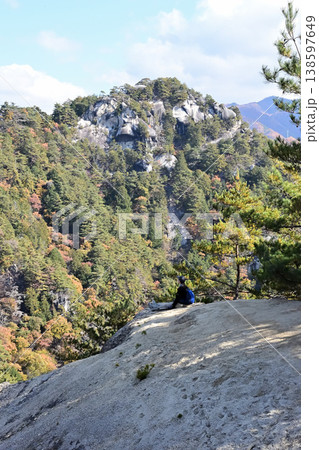 山梨県 白砂山からみた羅漢寺山(弥三郎岳)の眺め 山梨県 白砂山からみた羅漢寺山(弥三郎岳)の眺め 138597649