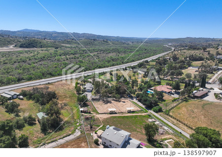 Aerial view of Fallbrook, Rainbow Crest, Rainbow Ridge San Diego County California Aerial view of Fallbrook, Rainbow Crest, Rainbow Ridge San Diego County California 138597907