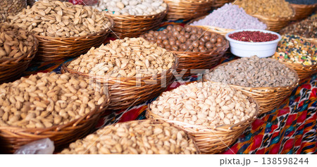 Dried fruits and nuts 138598244