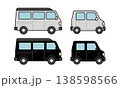 軽バンと軽自動車のシンプルなイラストセット 138598566