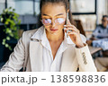 Ambitious Entrepreneur In Energetic Workspace Preparing For Critical Business Presentation And Negotiations 138598836