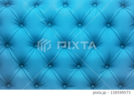 Blue natural leather sofa upholstery pattern button classic texture luxury background Blue natural leather sofa upholstery pattern button classic texture luxury background 138599573
