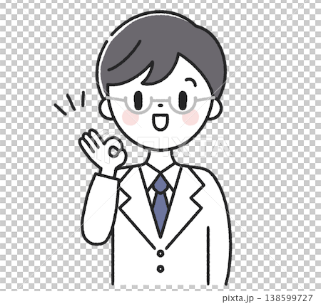 給 OK 手勢的男醫生 138599727