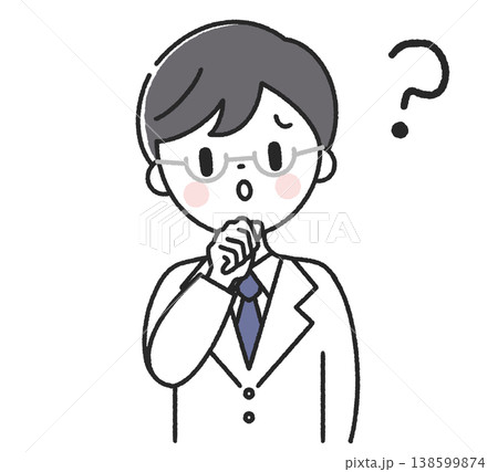 疑問を感じる男性医師 138599874