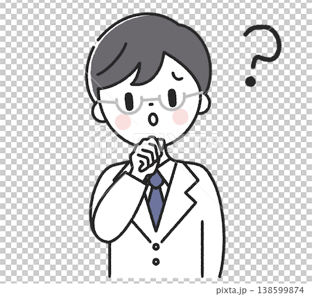 疑問を感じる男性医師 138599874