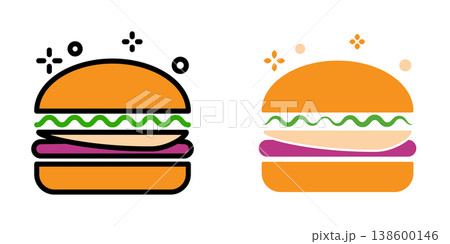 Burger icon illustration design template Burger icon illustration design template 138600146