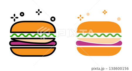 Burger icon illustration design template Burger icon illustration design template 138600156