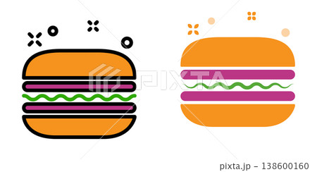 Burger icon illustration design template Burger icon illustration design template 138600160