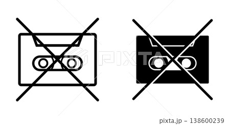 Cassette icon design template 138600239