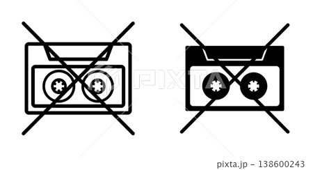 Cassette icon design template 138600243