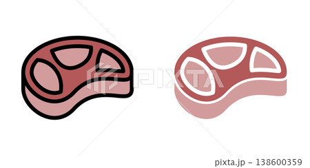 Meat icon design template 138600359