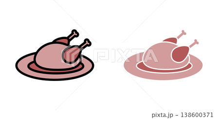 Meat icon design template 138600371