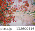 池に映る紅葉 138600416