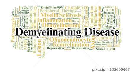 Demyelinating Disease Word Cloud. A Professional Overview of Myelin Health, Autoimmune Pathogenesis, Diagnostic Imaging, and Key Clinical Terms in Central and Peripheral Neurology. Demyelinating Disease Word Cloud. A Professional Overview of Myelin Health, Autoimmune Pathogenesis, Diagnostic Imaging, and Key Clinical Terms in Central and Peripheral Neurology. 138600467