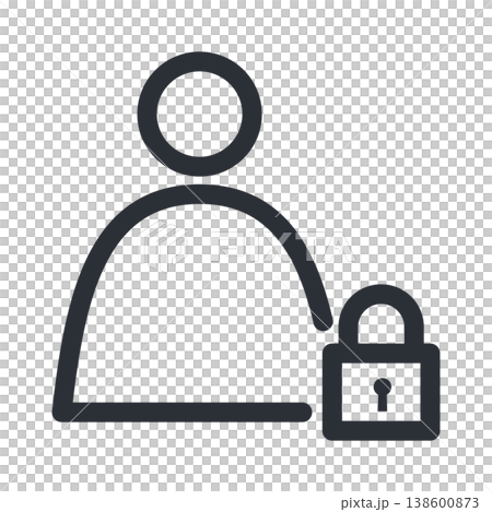 Line art icons representing user permissions; vector assets for account management and access control. Line art icons representing user permissions; vector assets for account management and access control. 138600873