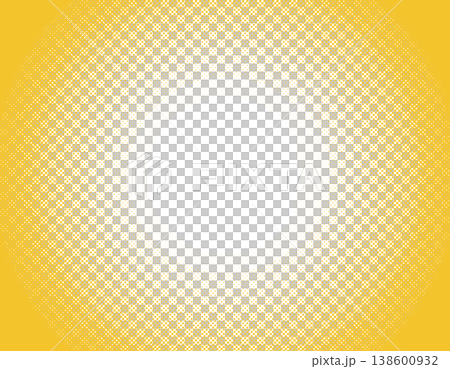 Radial halftone dot frame background - yellow 138600932
