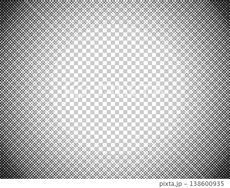 Radial halftone dot frame background, gray Radial halftone dot frame background, gray 138600935
