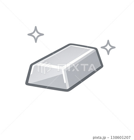 キラキラした銀の延べ棒 キラキラした銀の延べ棒 138601207