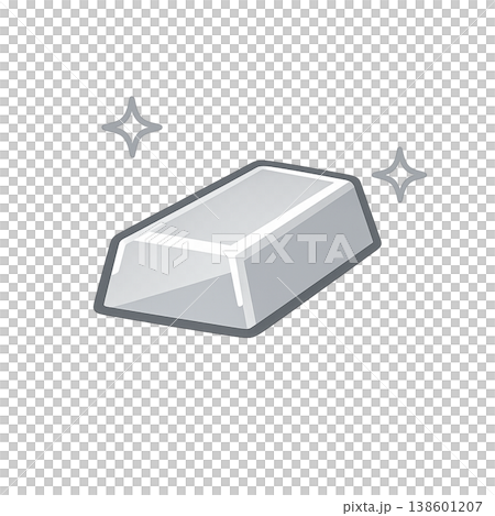 キラキラした銀の延べ棒 キラキラした銀の延べ棒 138601207