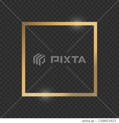 Golden Square Frame with Reflection Golden Square Frame with Reflection 138601423
